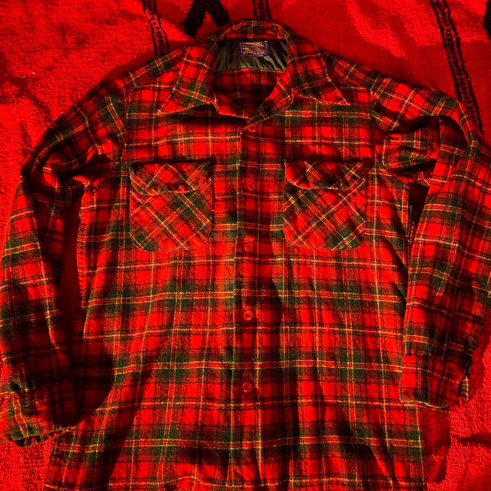 Vintage Pendleton 1960’s Red Flannel Shirt
